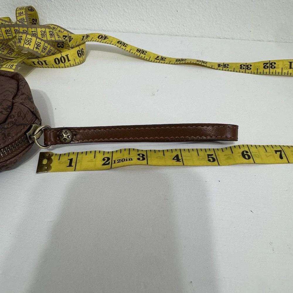 Patricia Nash Brown Leather Signature Map Small Zipper Pouch‎